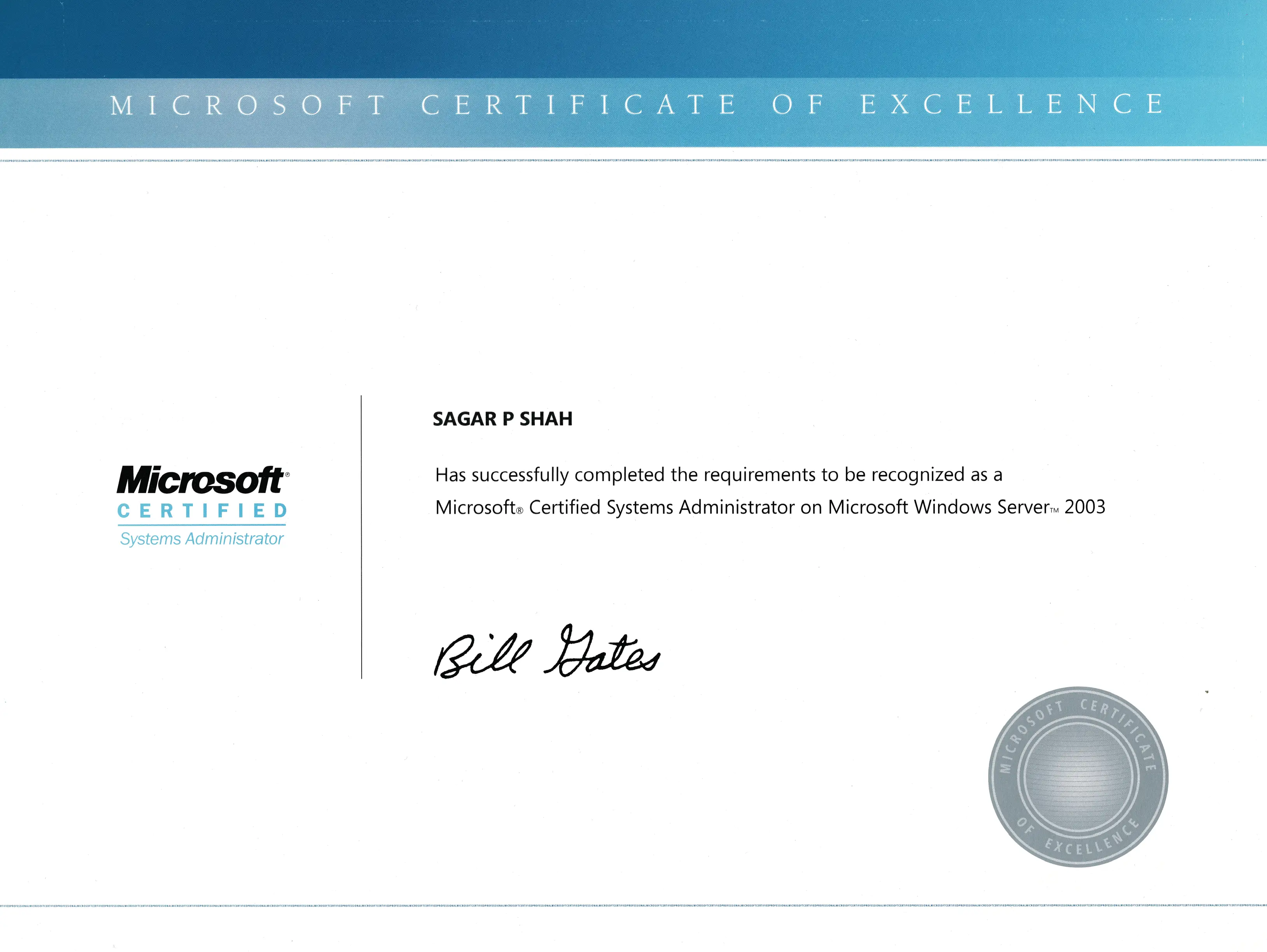 Microsoft Certified Systems Administrator